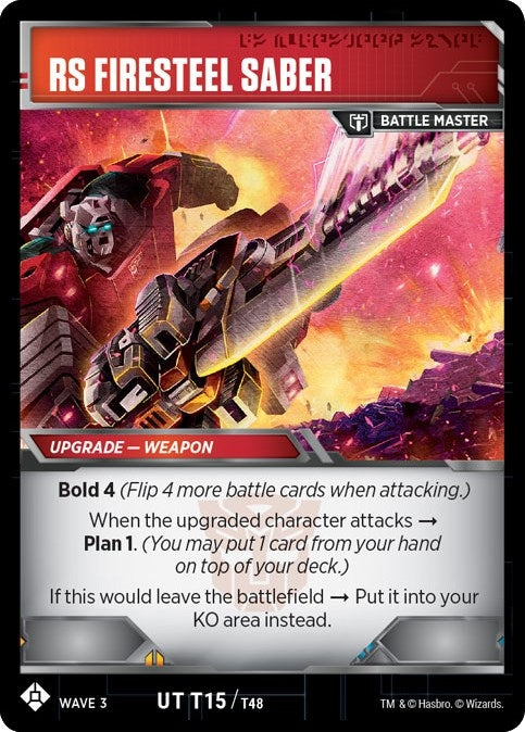 Private Lionizer - Ground Command Artillery // RS Fire Steel Saber (15) [WFCS1] - Transformers TCG Single