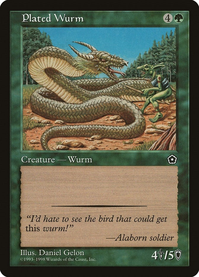 Plated Wurm [P02] - MTG Single