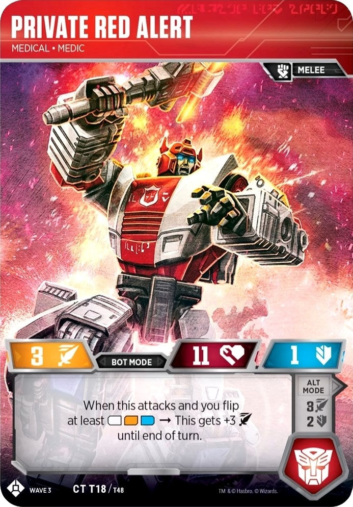 Private Red Alert - Medical Medic (18) [WFCS1] - Transformers TCG Single