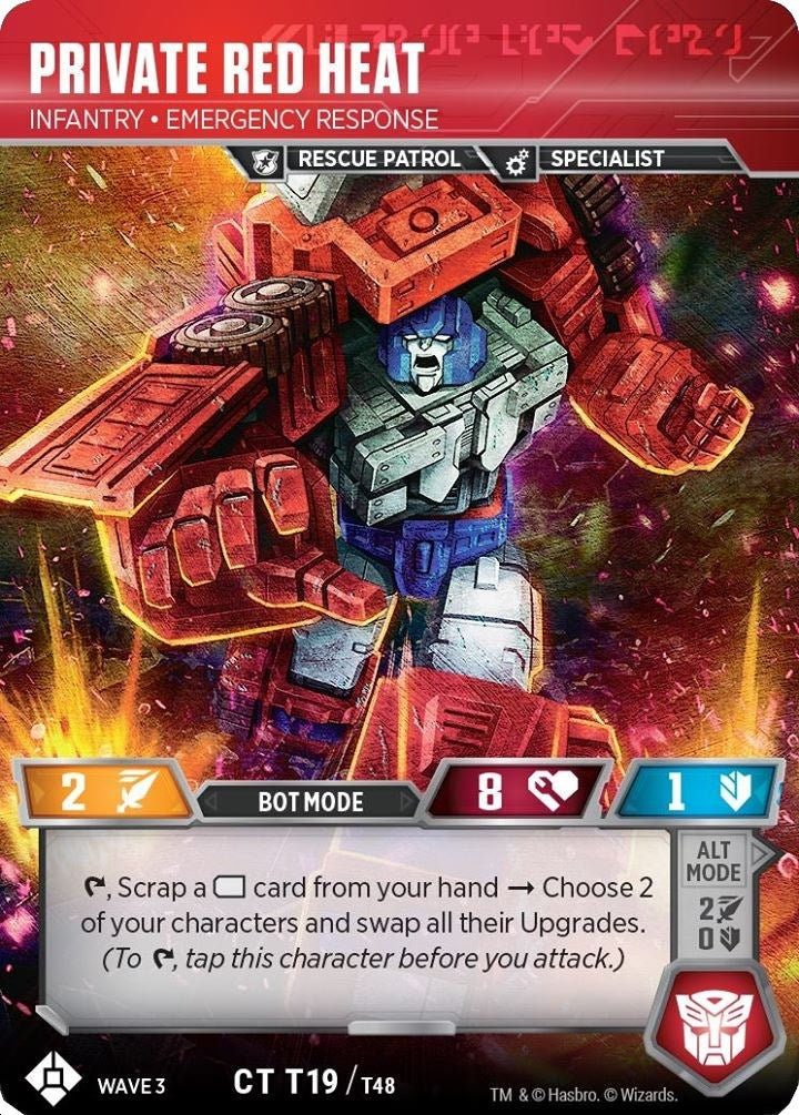 Private Red Heat - Infantry Emergency Response (19) [WFCS1] - Transformers TCG Single