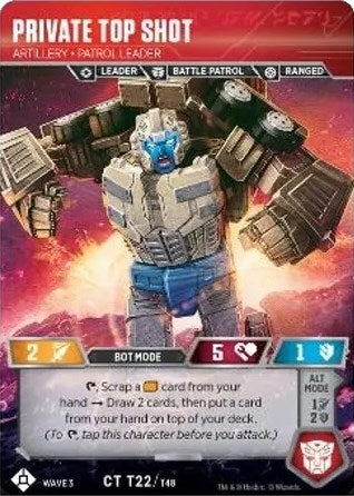 Private Top Shot - Artillery Patrol Leader (22) [WFCS1] - Transformers TCG Single