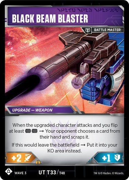 Raider Nightstick - Ground Force Weapons // Black Beam Blaster (33) [WFCS1] - Transformers TCG Single