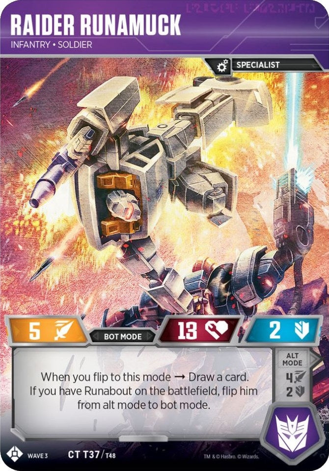 Raider Runamuck - Infantry Soldier (37) [WFCS1] - Transformers TCG Single