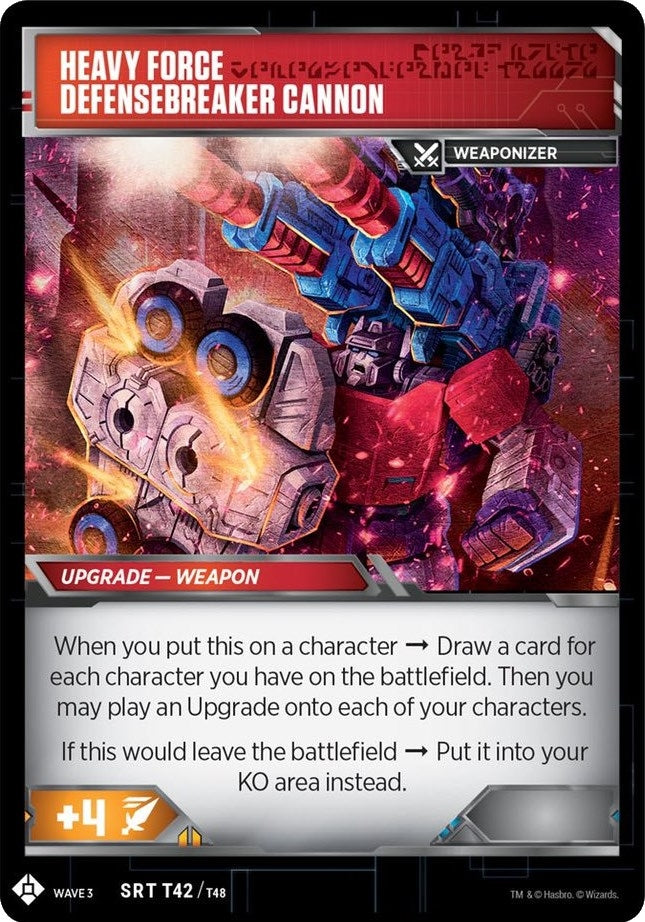Sergeant Cog - Artillery Mechanic // Heavy Force Defensebreaker Cannon (42) [WFCS1] - Transformers TCG Single