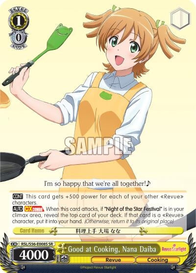 Good at Cooking Nana Daiba (SR) (56008) [RSL/S56] - Weiss Schwarz Single