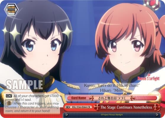 The Stage Continues Nonetheless (56064) [RSL/S56] - Weiss Schwarz Single