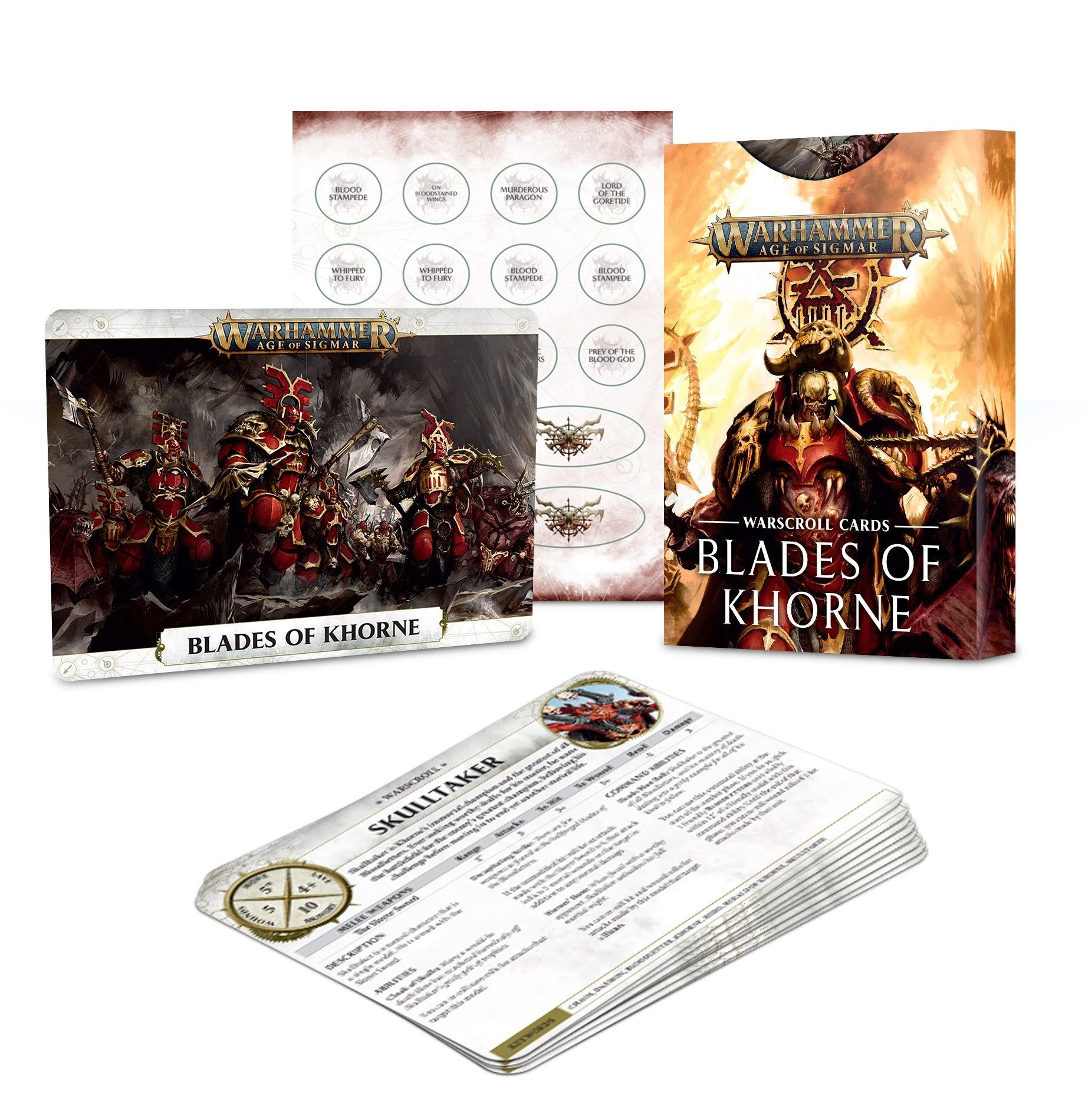 Warhammer: Age of Sigmar - Warscroll Cards: Blades Of Khorne (2019 Edition) [ACCS] - Warhammer Game Accessories Sealed