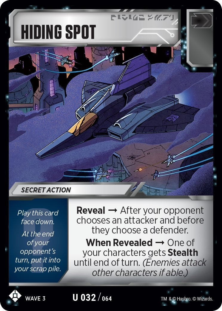 Hiding Spot (32) [WFCS1] - Transformers TCG Single