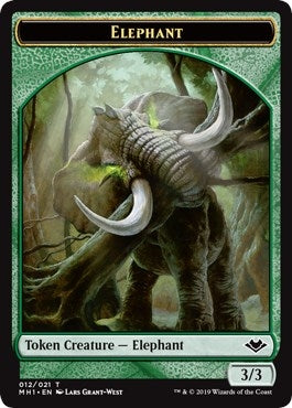 Elephant (012) // Spirit (016) Double-sided Token (0) [MH1] - MTG Single