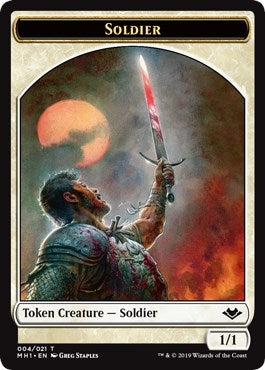 Soldier (004) // Emblem - Serra the Benevolent (020) Double-sided Token (0) [MH1] - MTG Single