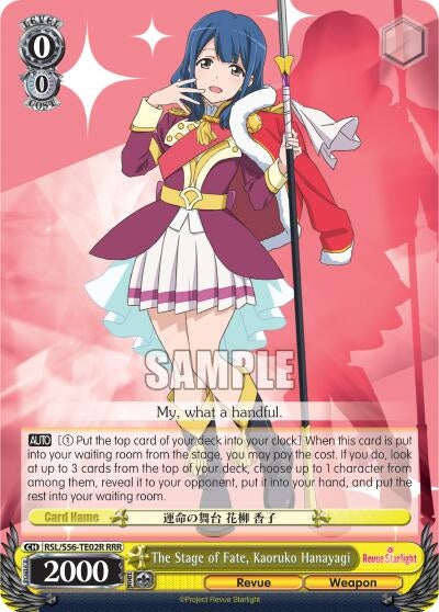 The Stage of Fate Kaoruko Hanayagi (RRR) (5602) [RSL/S56] - Weiss Schwarz Single