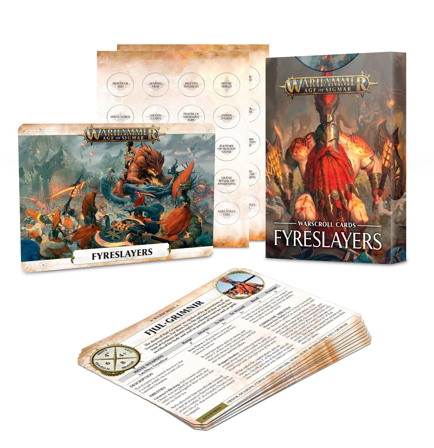 Warhammer: Age of Sigmar - Warscroll Cards: Fyreslayers [ACCS] - Warhammer Game Accessories Sealed