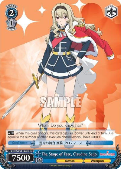 The Stage of Fate Claudine Saijo (RRR) (5620) [RSL/S56] - Weiss Schwarz Single