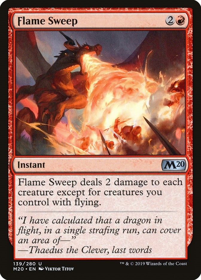 Flame Sweep (139) [M20] - MTG Single