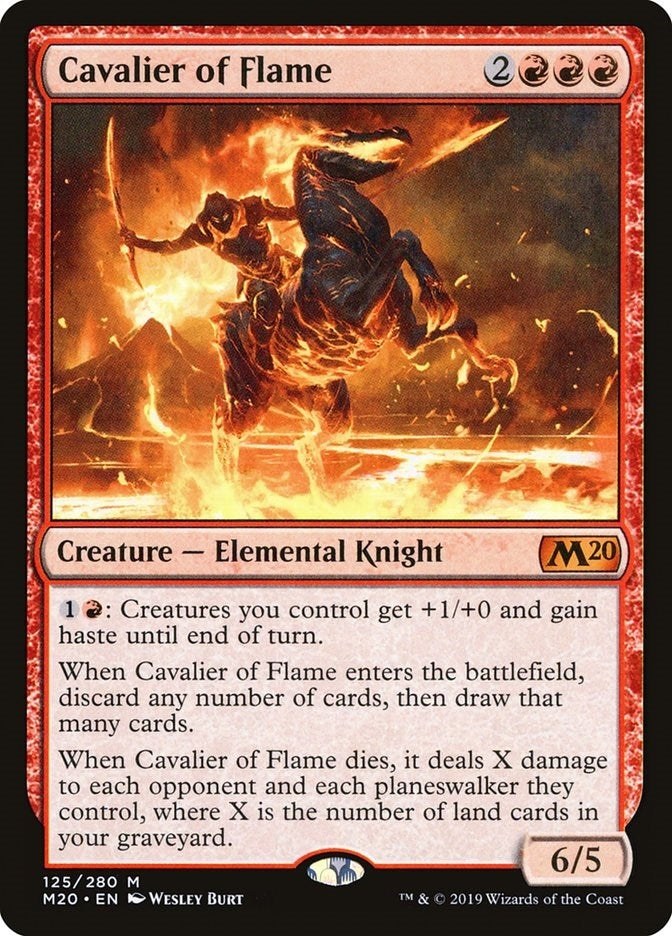 Cavalier of Flame (125) [M20] - MTG Single