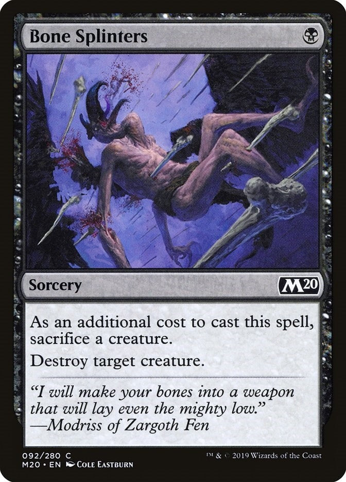 Bone Splinters (92) [M20] - MTG Single