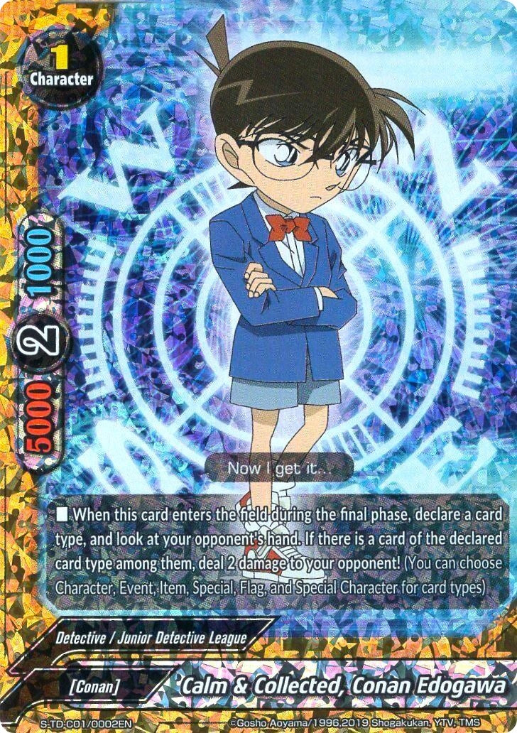 Calm & Collected Conan Edogawa (Parallel Foil) (10002) [S-TD-C01] - Future Card BuddyFight Single