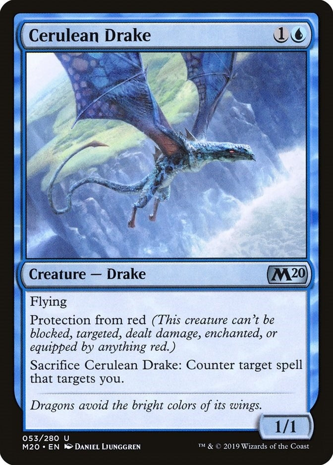 Cerulean Drake (53) [M20] - MTG Single