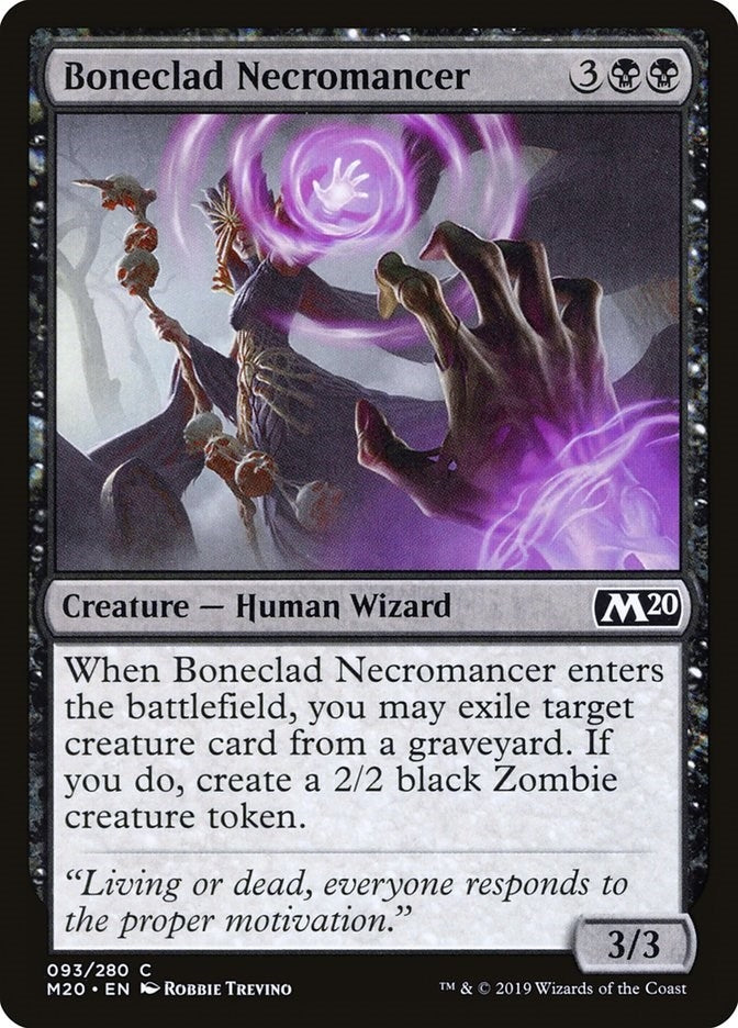 Boneclad Necromancer (93) [M20] - MTG Single