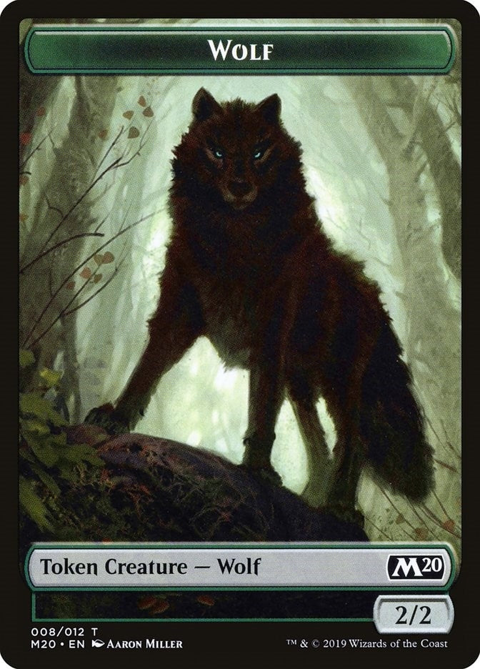 Wolf Token (0) [M20] - MTG Single
