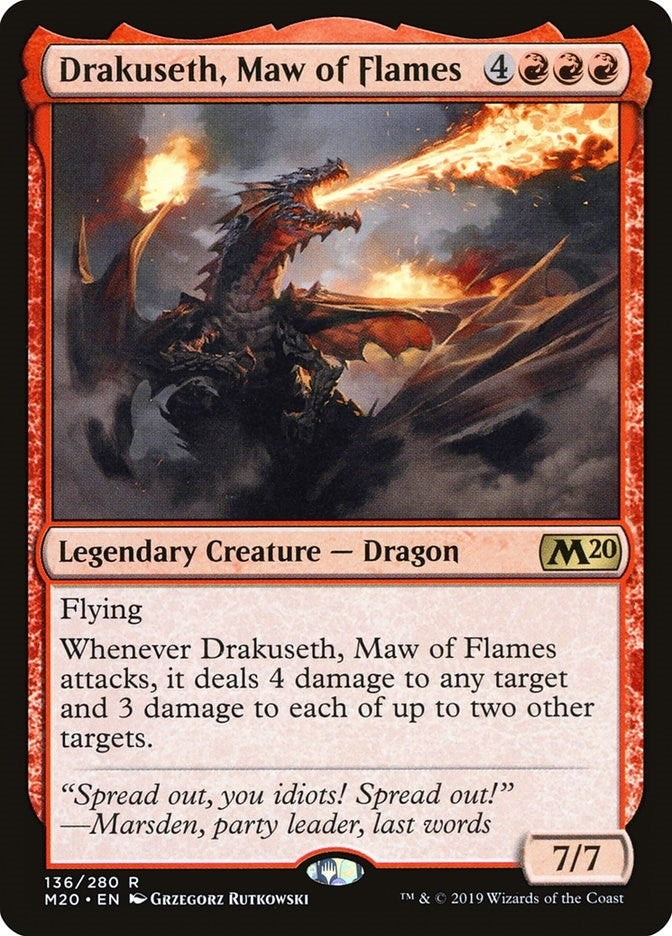Drakuseth Maw of Flames (136) [M20] - MTG Single