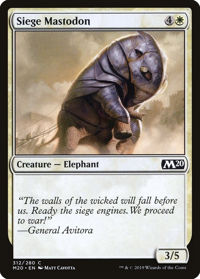 Siege Mastodon (312) [M20] - MTG Single