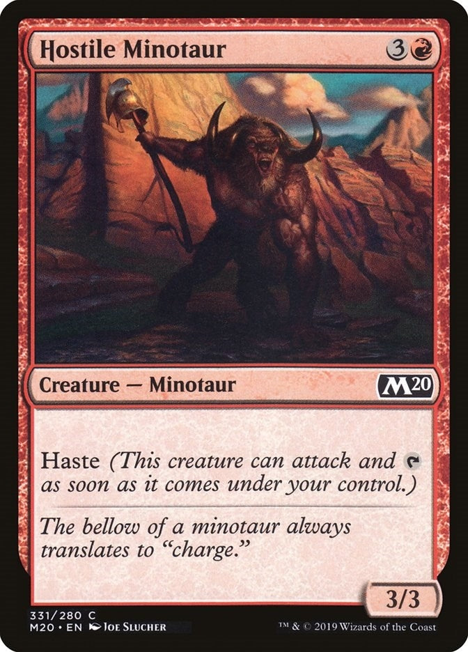 Hostile Minotaur (331) [M20] - MTG Single