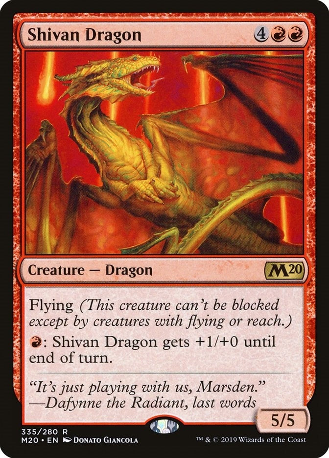 Shivan Dragon (335) [M20] - MTG Single