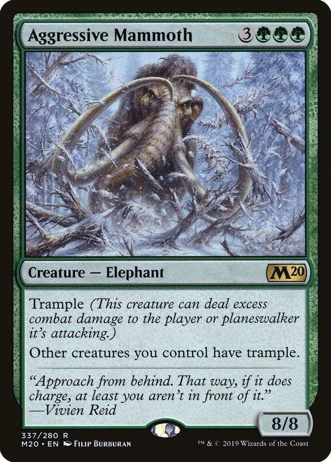 Aggressive Mammoth (337) [M20] - MTG Single