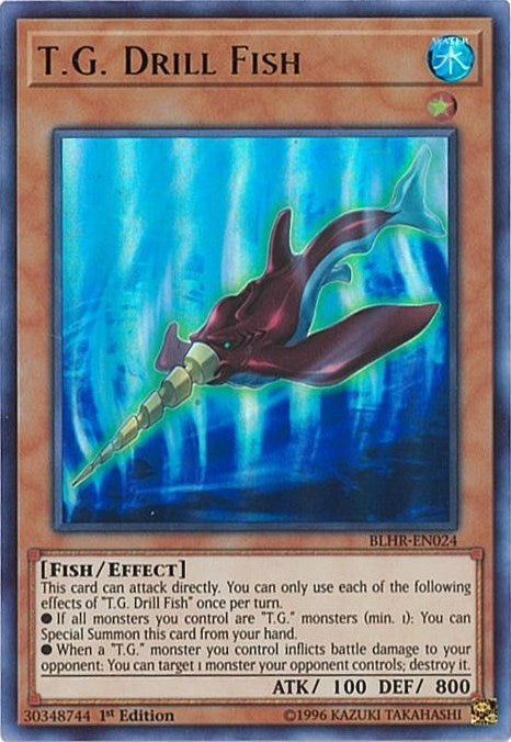 T.G. Drill Fish (24) (BLHR) - YuGiOh Single