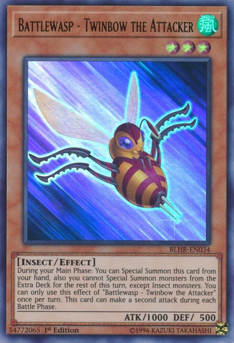 Battlewasp - Twinbow the Attacker (34) (BLHR) - YuGiOh Single