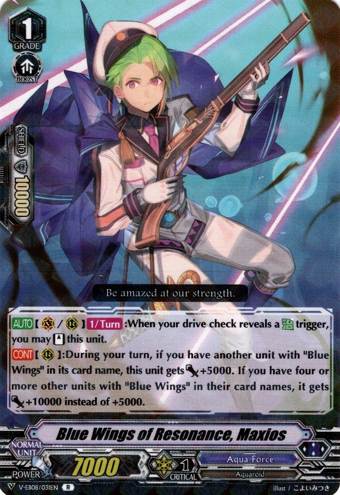 Blue Wings of Resonance Maxios (8031) [V-EB08] - Cardfight Vanguard Single