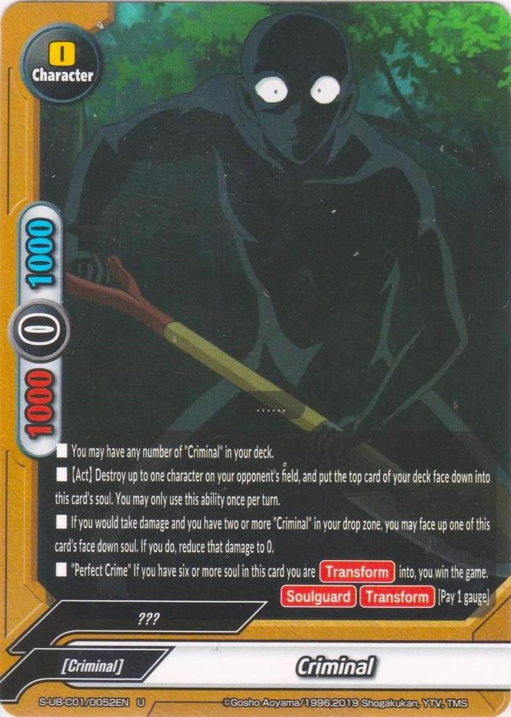 Criminal (B) (10052) [S-UB-C01] - Future Card BuddyFight Single
