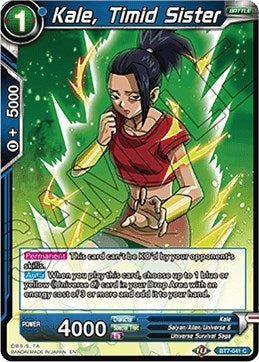 Image for Kale, Timid Sister (BT7-041) - Dragon Ball Super: Masters