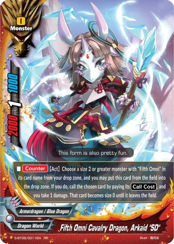 Fifth Omni Cavalry Dragon Arkaid ’SD’ (50011) [S-BT05] - Future Card BuddyFight Single