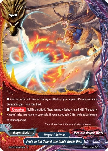 Pride to the Sword the Blade Never Dies (50035) [S-BT05] - Future Card BuddyFight Single