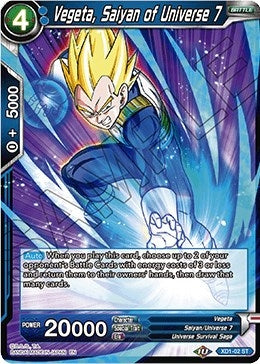 Image for Vegeta, Saiyan of Universe 7 (XD1-02) - Dragon Ball Super: Masters