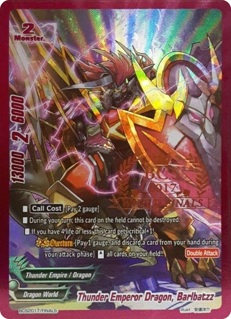 Thunder Emperor Dragon Barlbatzz (217) [EVENT] - Future Card BuddyFight Single