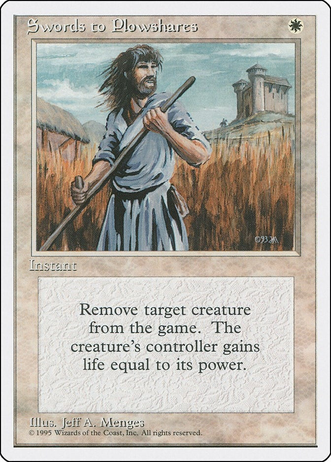 Swords to Plowshares (302) [4ED] - MTG Single