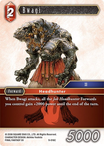 Bwagi (9) [OP9] - Final Fantasy TCG Single