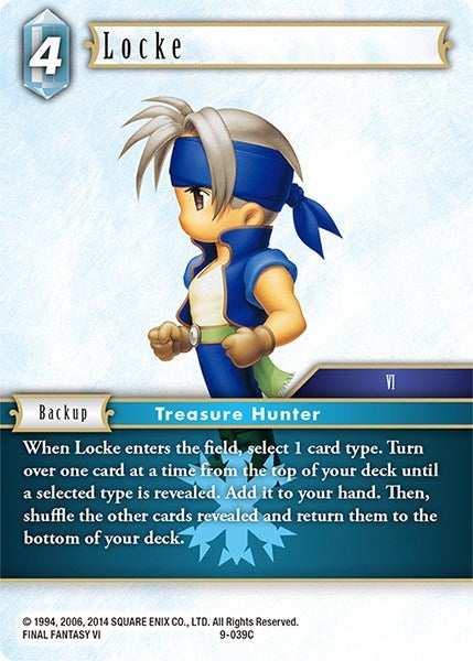 Locke (9-039C) (9) [OP9] - Final Fantasy TCG Single