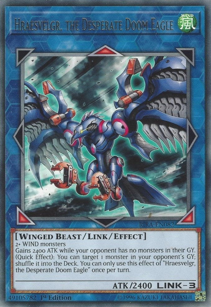 Hraesvelgr the Desperate Doom Eagle (82) (RIRA) - YuGiOh Single