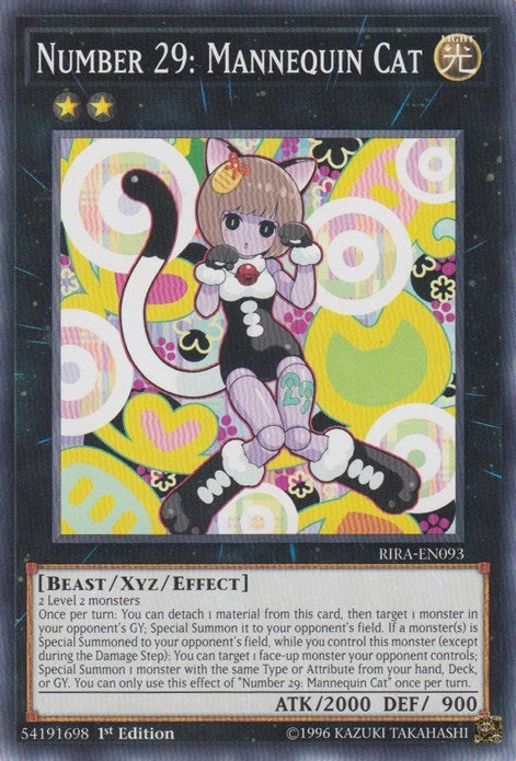 Number 29: Mannequin Cat (93) (RIRA) - YuGiOh Single