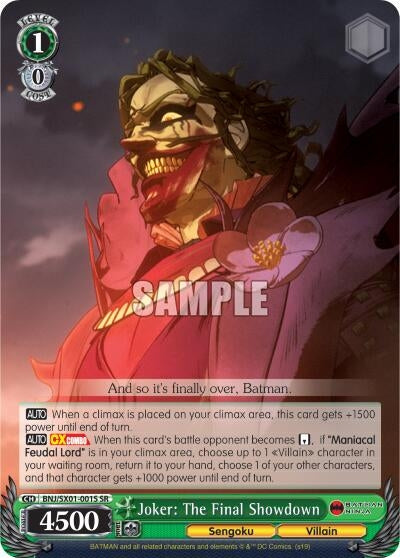 Joker: The Final Showdown (SR) (1001) [BNJ/SX0] - Weiss Schwarz Single