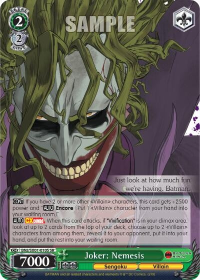 Joker: Nemesis (SR) (1010) [BNJ/SX0] - Weiss Schwarz Single