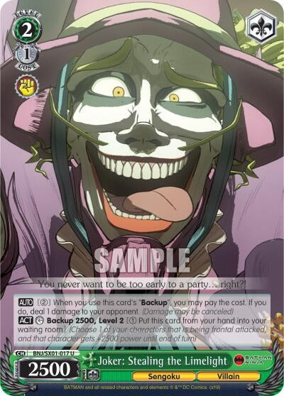 Joker: Stealing the Limelight (1017) [BNJ/SX0] - Weiss Schwarz Single