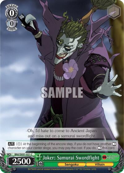 Joker: Samurai Swordfight (1021) [BNJ/SX0] - Weiss Schwarz Single