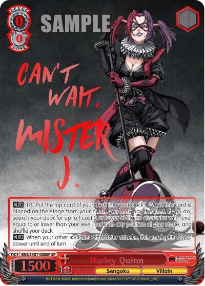 Harley Quinn (SP) (1036) [BNJ/SX0] - Weiss Schwarz Single