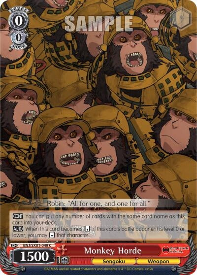 Monkey Horde (1049) [BNJ/SX0] - Weiss Schwarz Single