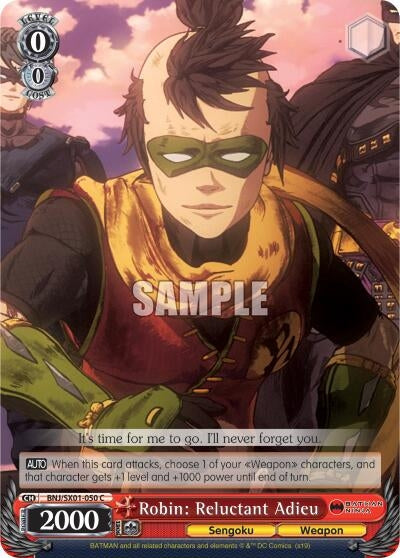Robin: Reluctant Adieu (1050) [BNJ/SX0] - Weiss Schwarz Single